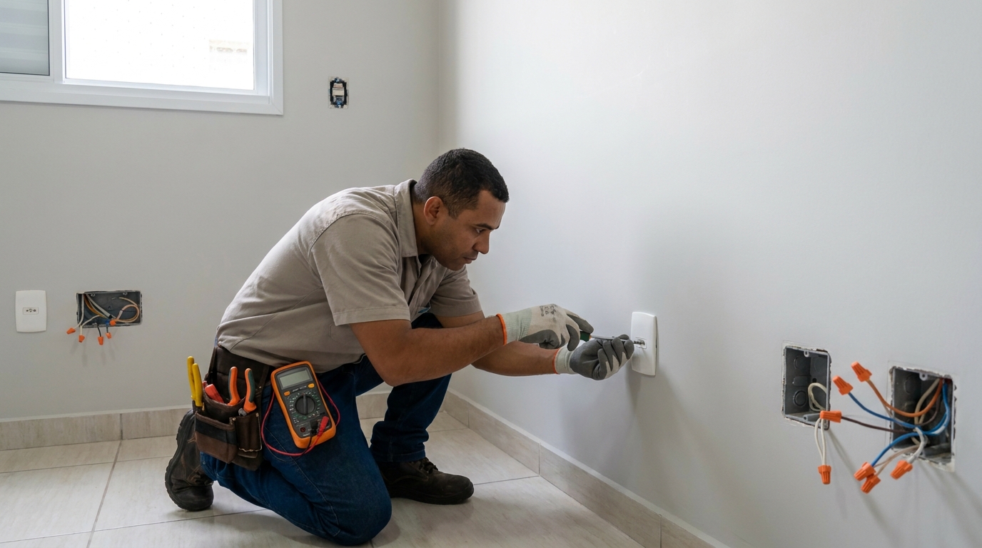 Instalação de Tomada e Interruptor perto de mim em Taubaté‑SP